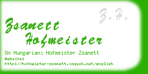 zsanett hofmeister business card